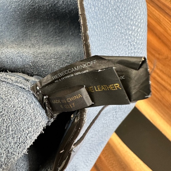 Rebecca Minkoff Blue Pebble Leather Tote - Picture 7 of 9